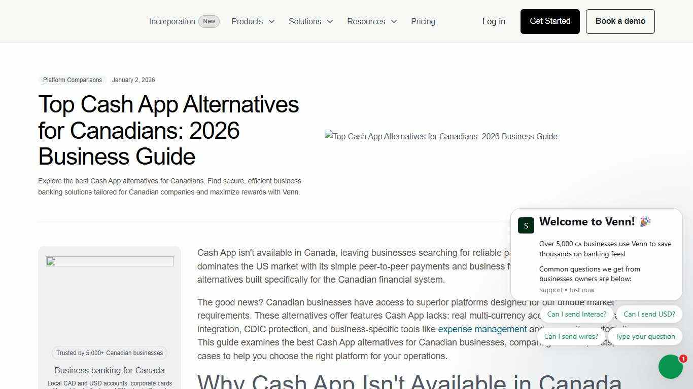 Top Cash App Alternatives for Canadians: 2026 Business Guide